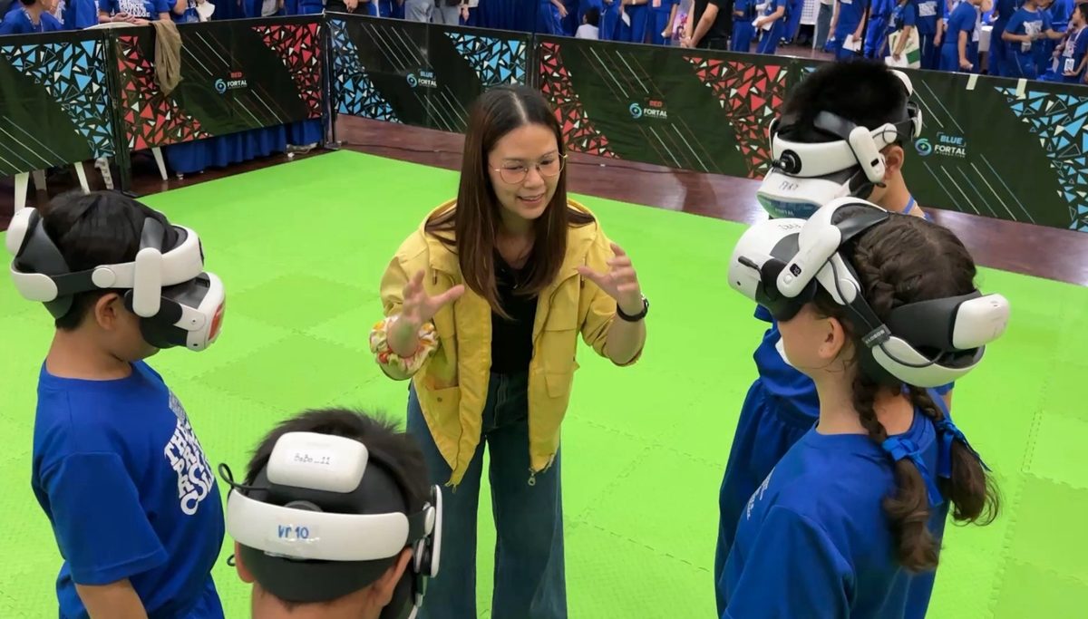 Students in the arena